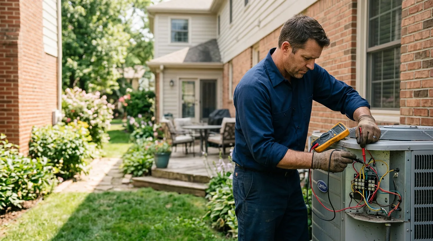 HVAC technician working near Brownville, NE